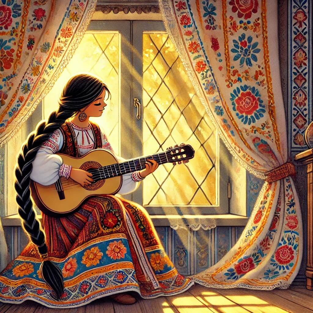 Ilustracja Cyganki do utworu A. Feta "Kaktus". Tłumaczenie Izy Zawalskiej.