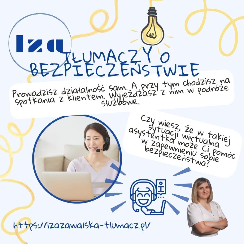 Iza tłumaczy o bezpieczeństwie freelancera