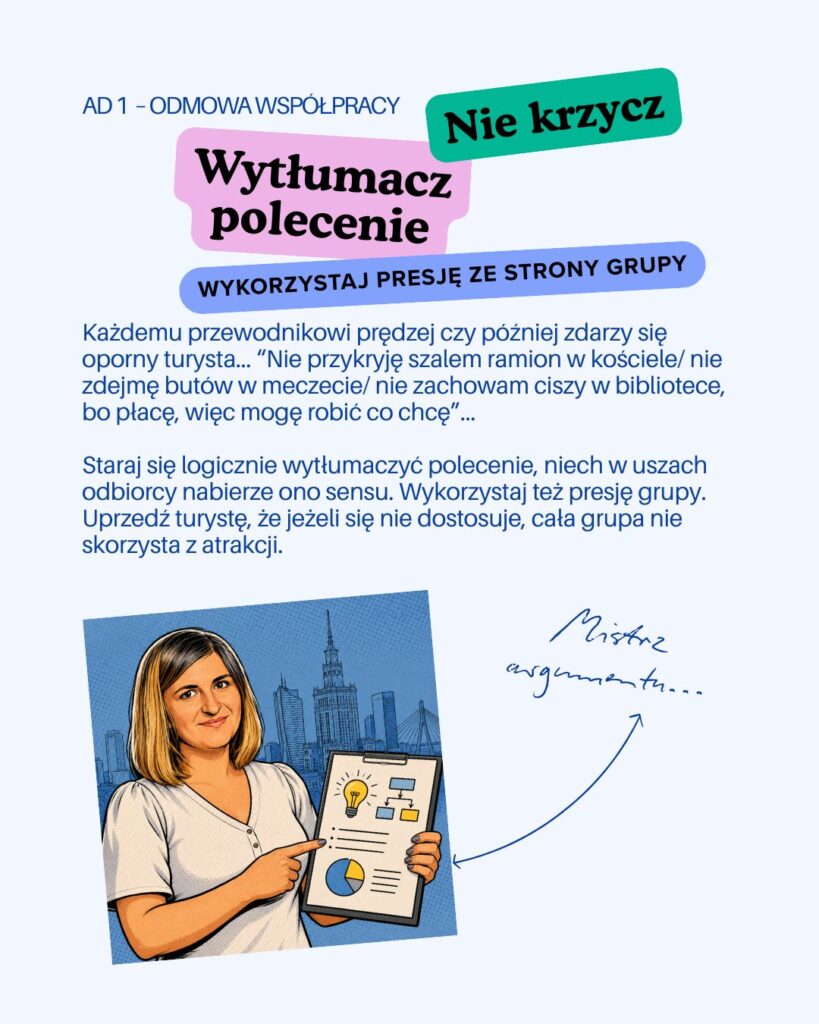 Co robić, kiedy turysta odmawia współpracy?